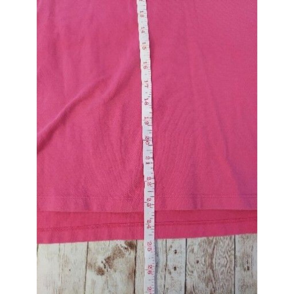 Tommy Hilfiger Women's Pink 1/4 zip Polo shirt Gold Zipper Preppy - Picture 6 of 9